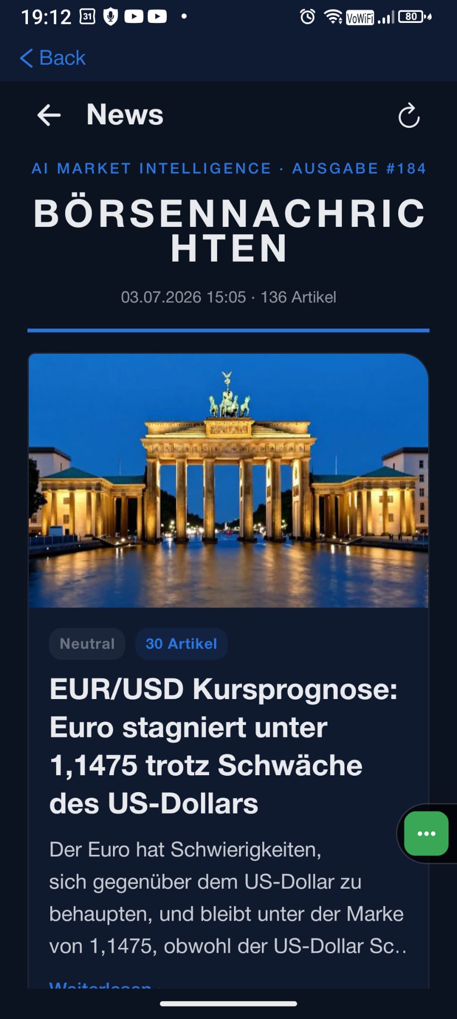 TradesScanner Connect — KI-Börsennachrichten